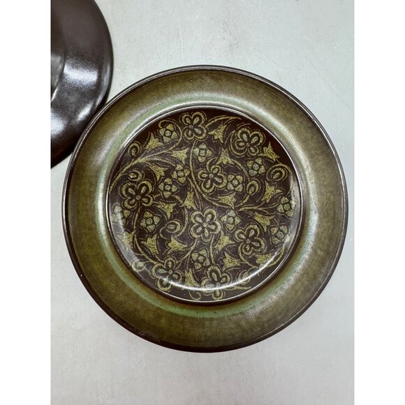Vintage Franciscan Madeira Floral Ceramic 6.5" Plates Brown Patterned Set Of 2 - Picture 4 of 6